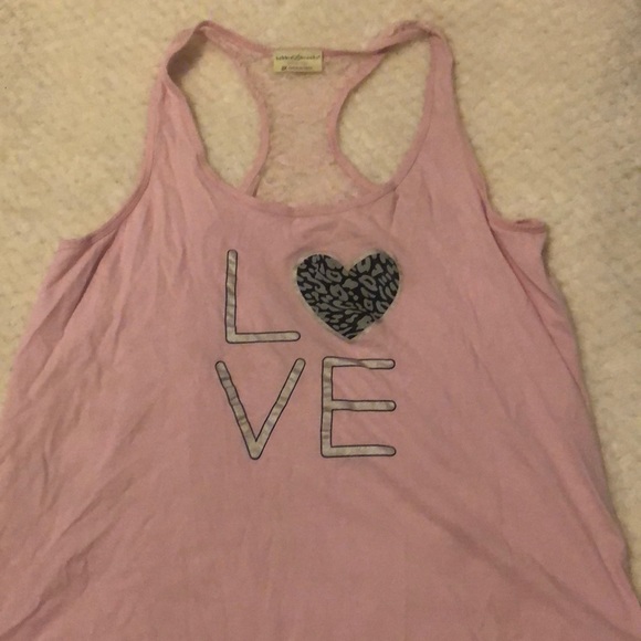 Lace/Razor Back LOVE Tank Top - Picture 1 of 3